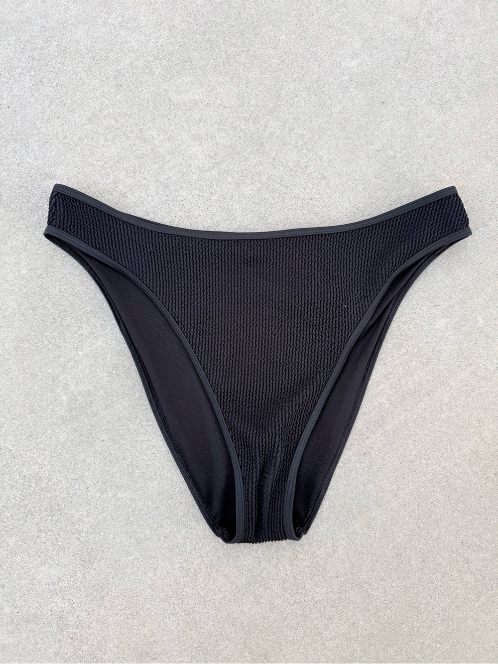 Abercrombie & Fitch Black Textured Bikini Bottom